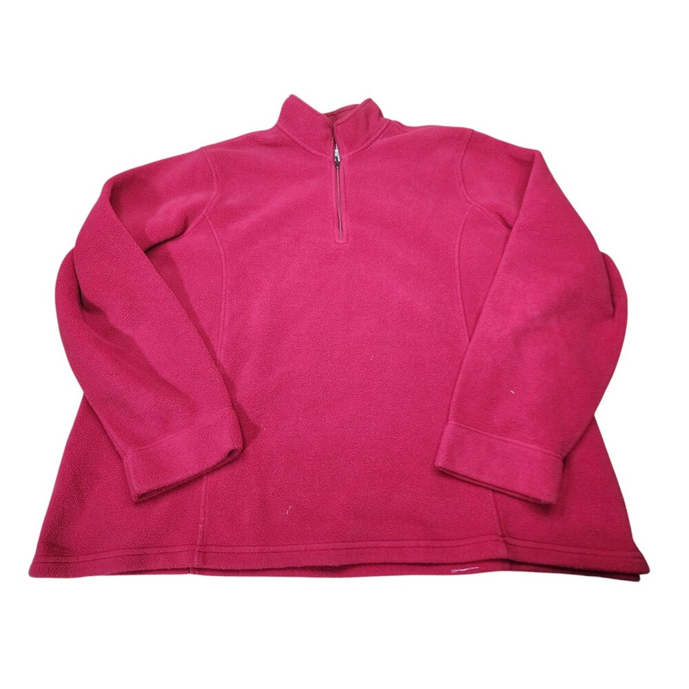 L.L. Bean Fleece Quarter Zip Pullover Sweatshirt‎ Red Men’s 3X